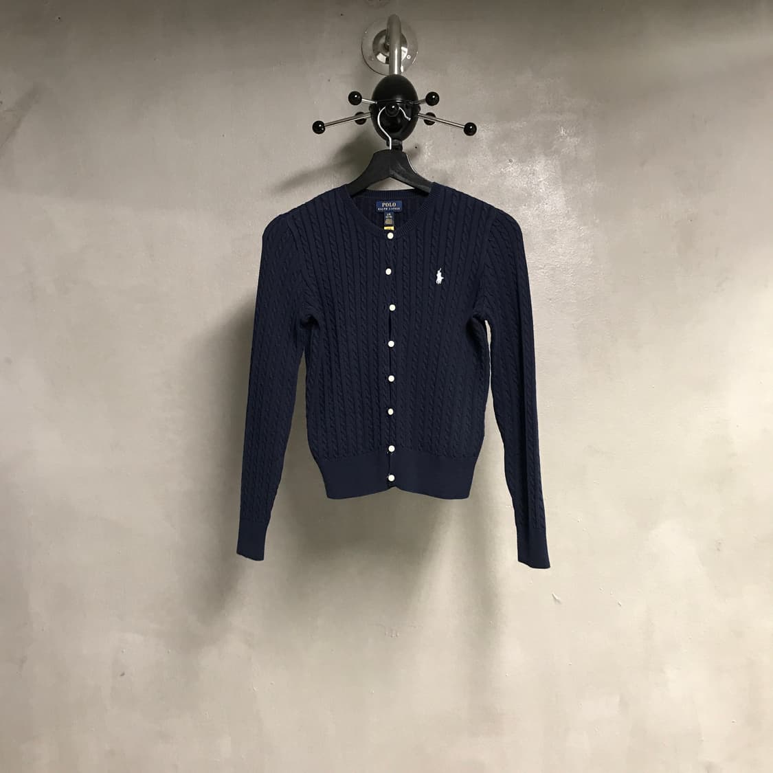 폴로 랄프로렌 QR 케이블 가디건 네이비 L12-14(W) 상품이미지1