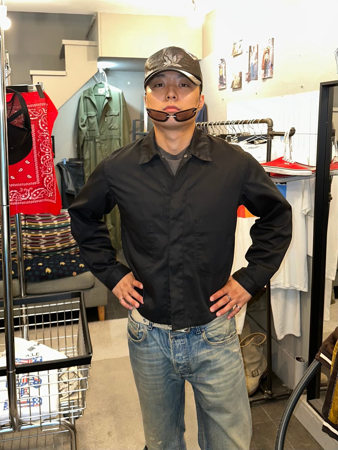Bukht black stitch pocket short jacket 상품이미지2