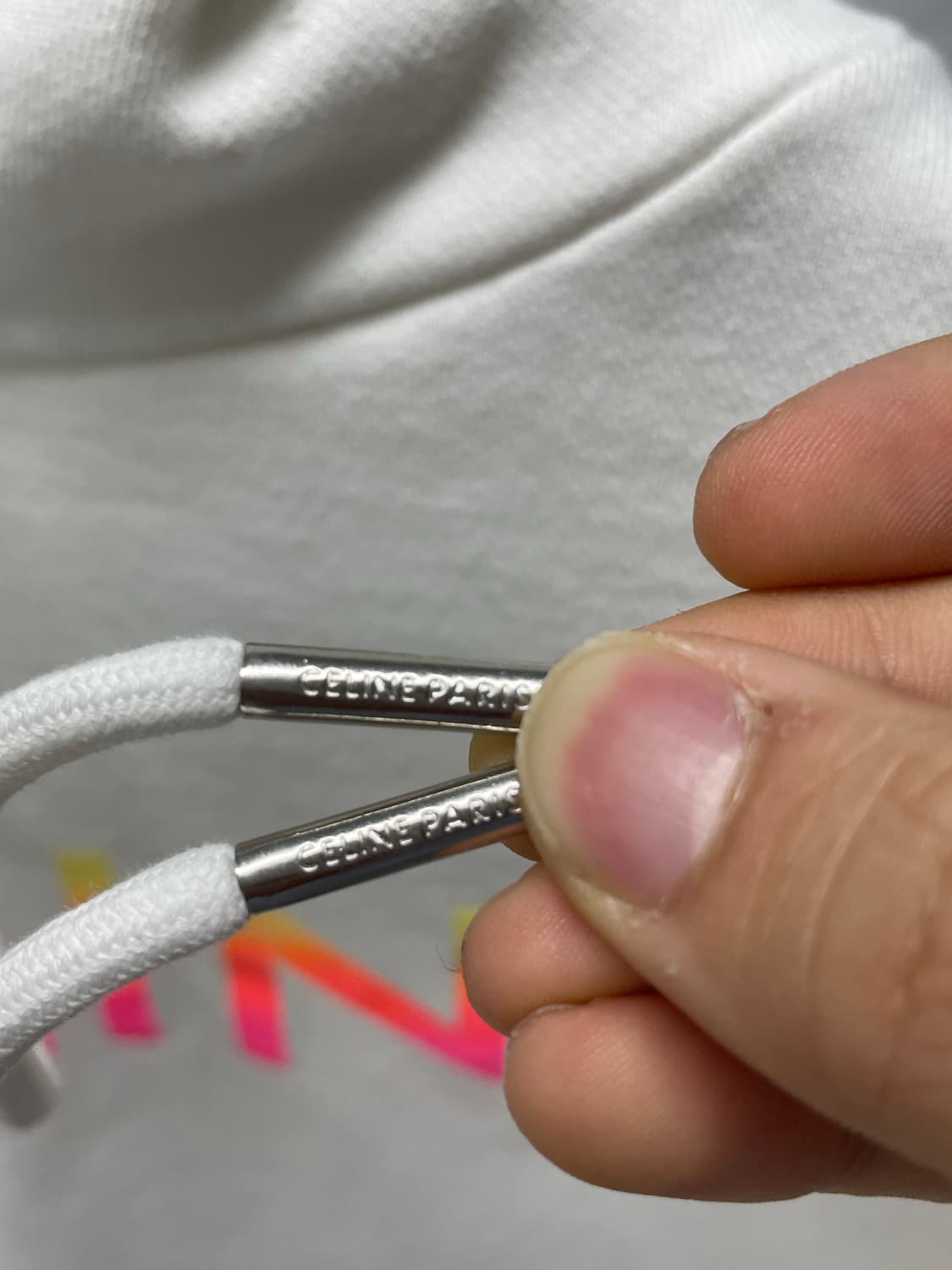 셀린느 그라데이션 레인보우 로고 후드 티셔츠 [m] 상품이미지4