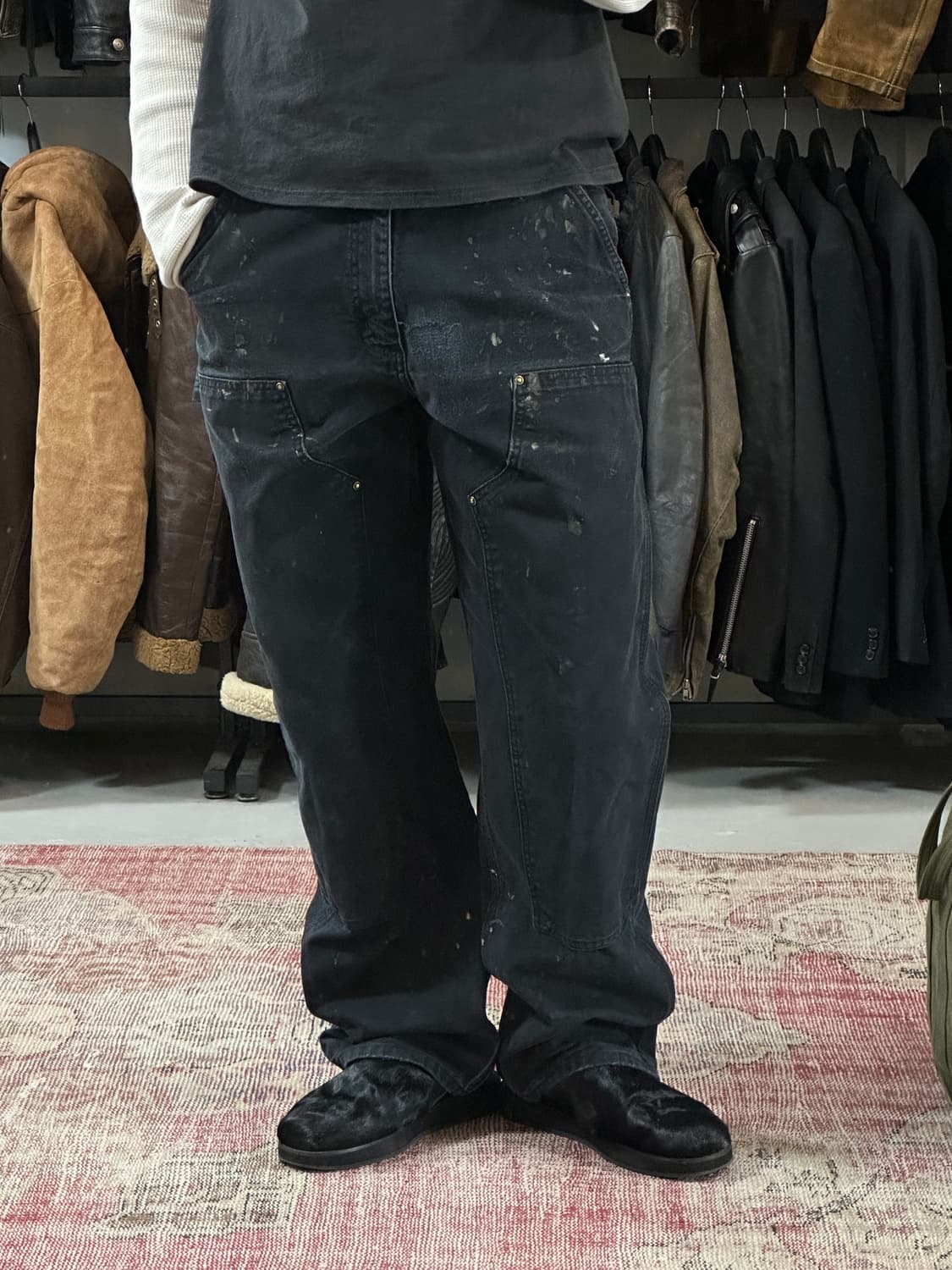 OG 칼하트 B136 더블니 블랙 칼하트 썩블니 워크팬츠 상품이미지10