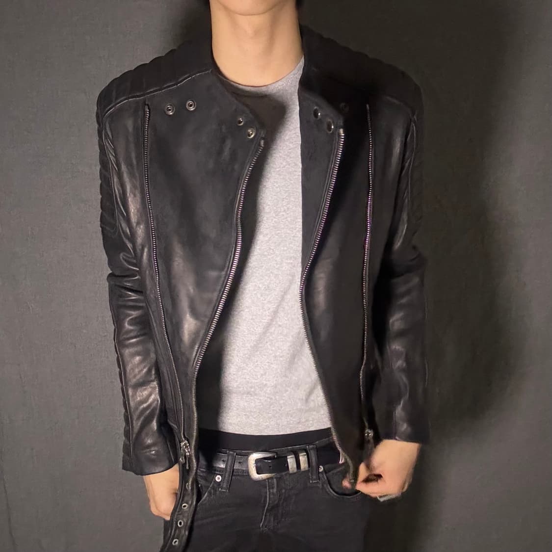 vintage rider leather jacket 상품이미지2