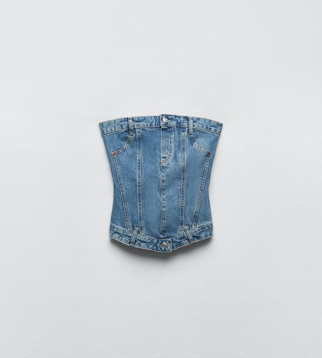 자라 데님 코르셋 탑 xs (새상품) 상품이미지3