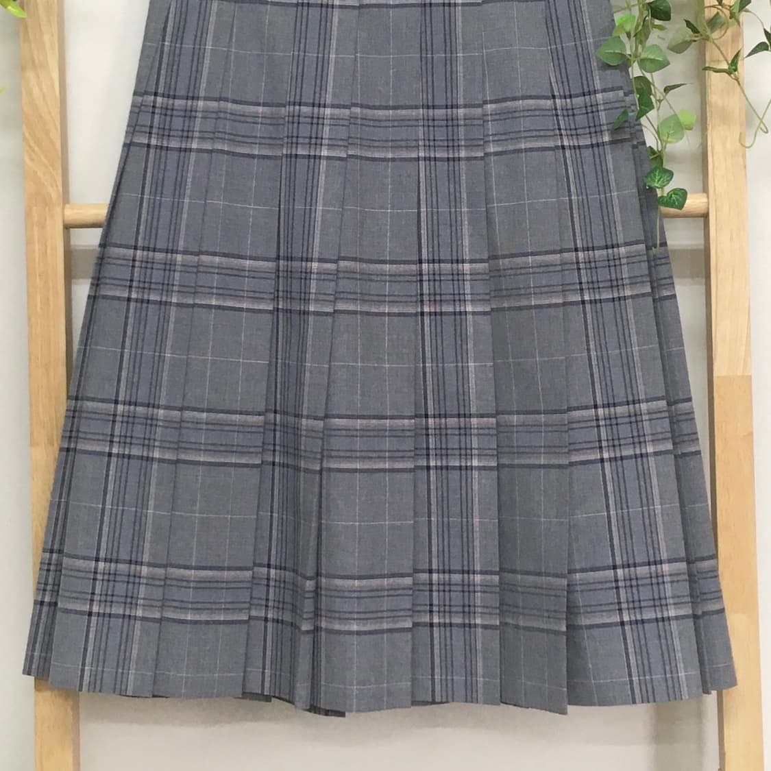 JPN/ 그레이플리츠스커트 미디스커트 미디플리츠스커트 그레이체크스커트 상품이미지3