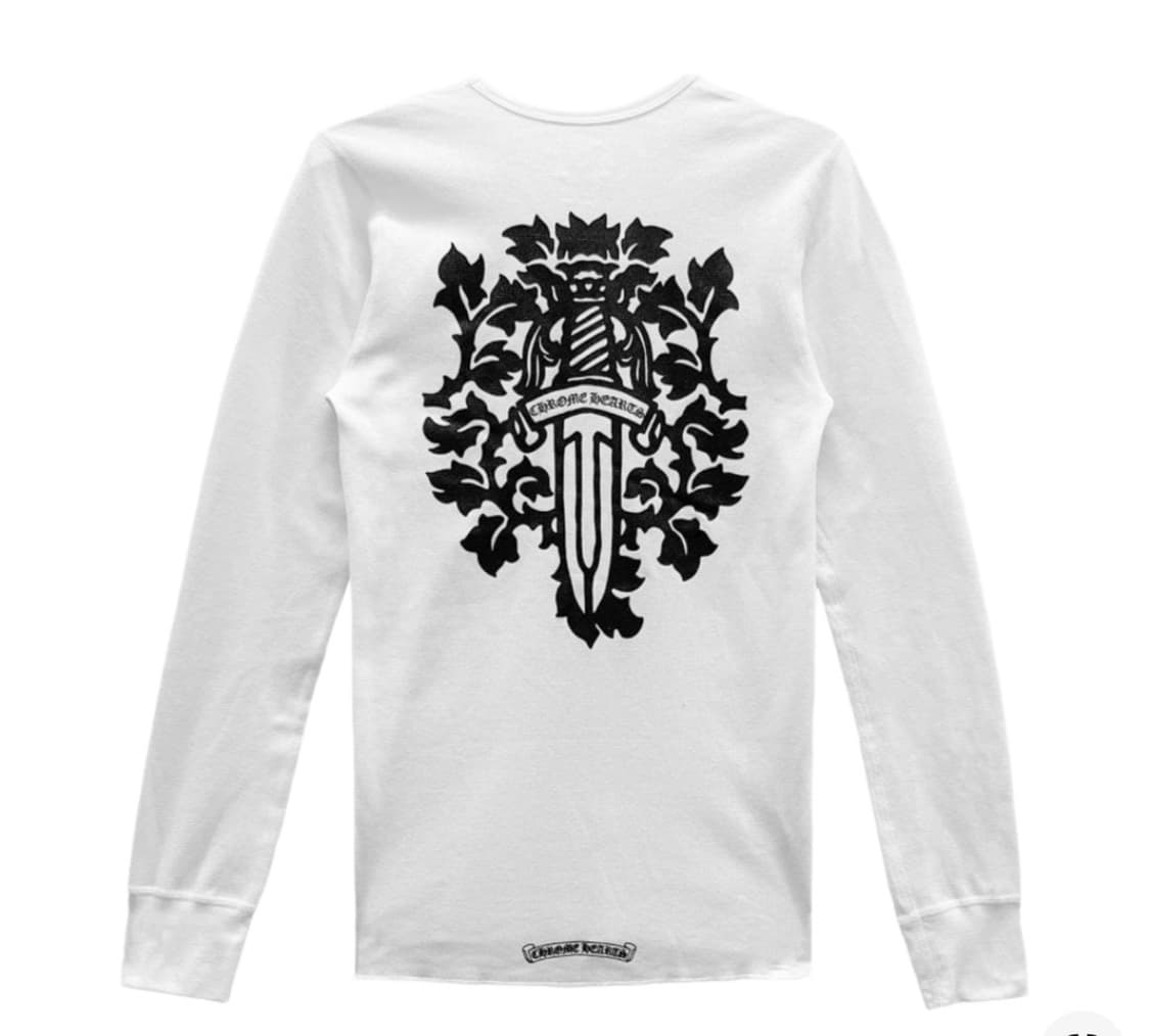 크롬하츠 / 대거 와플 써멀 롱슬리브 티셔츠 / 화이트 / L 상품이미지1