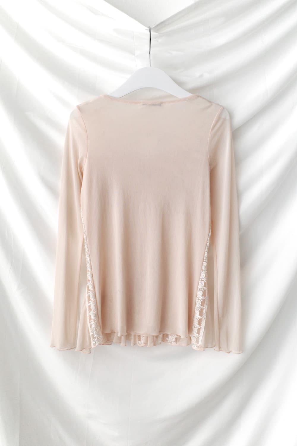 beads flower see-through T  상품이미지4