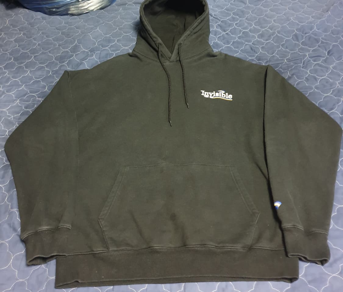 (단종매물) 소버먼트 소프트 인버저블 자수로고 기모 후드티 블랙 (XL) 상품이미지2