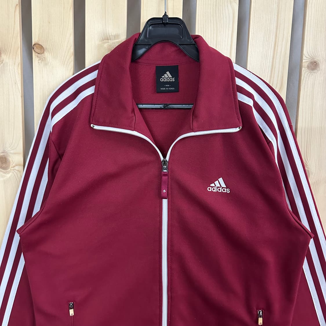 (M) 아디다스 버건디 져지 트랙탑 상품이미지3