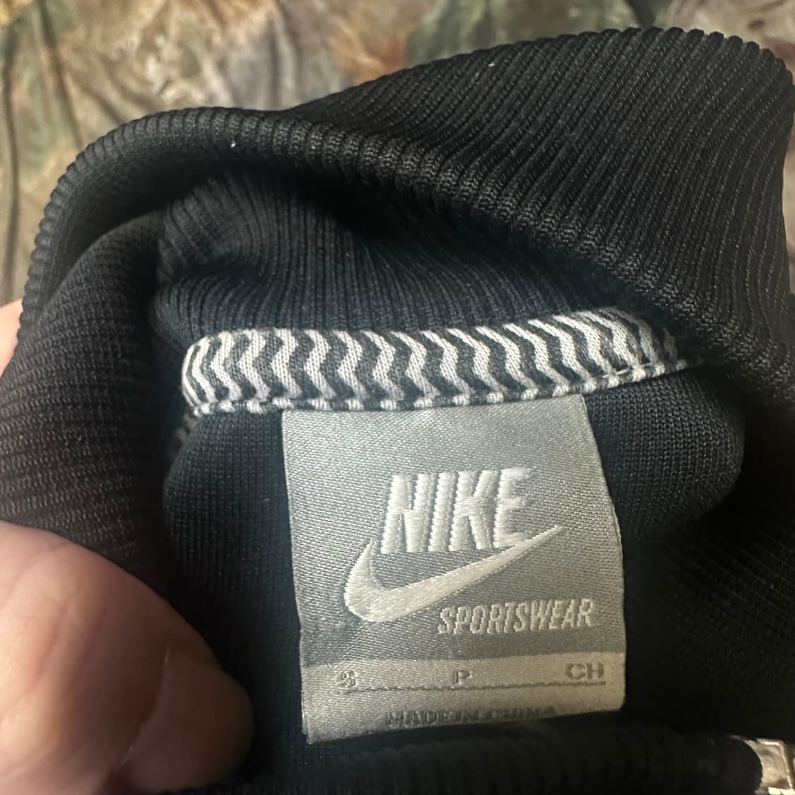 나이키 빈티지 화이트 사이드라인 블랙트랙탑져지 S 상품이미지3