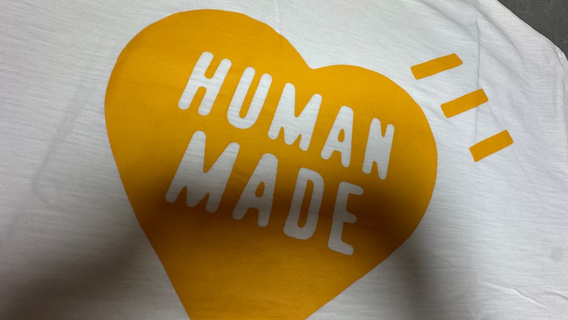 휴먼메이드 옐로우 하트 반팔 화이트 상품이미지7