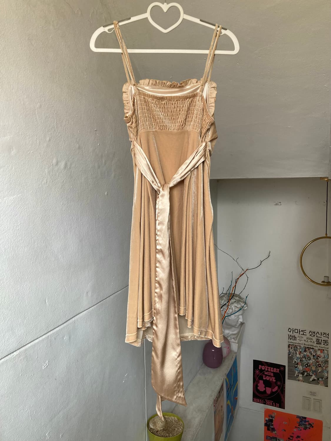 빈티지 벨벳 레이스 드레스 상품이미지5