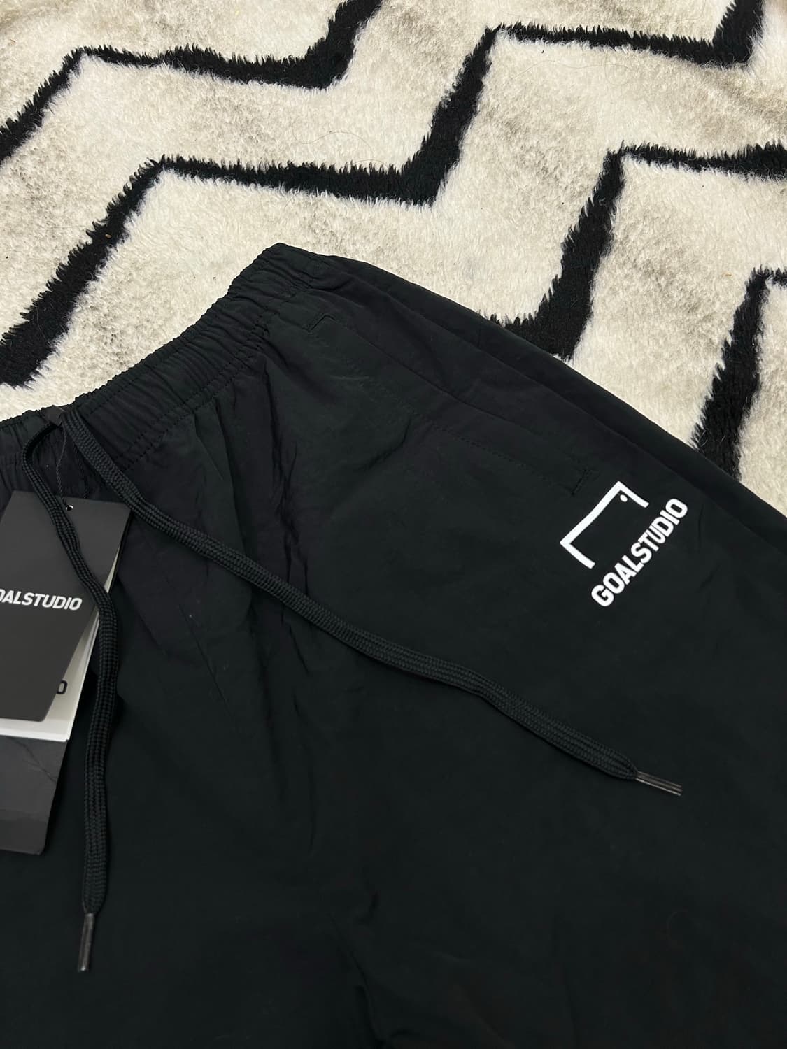 [M]골스튜디오 우븐팬츠/블랙 상품이미지1