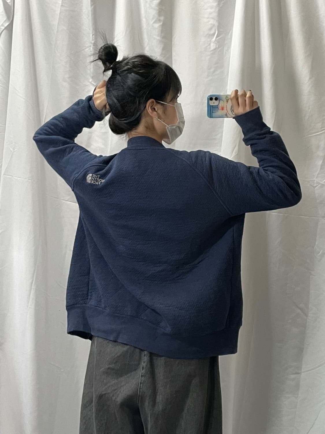 노스페이스 네이비 후리스 뽀글이 집업 95 상품이미지3