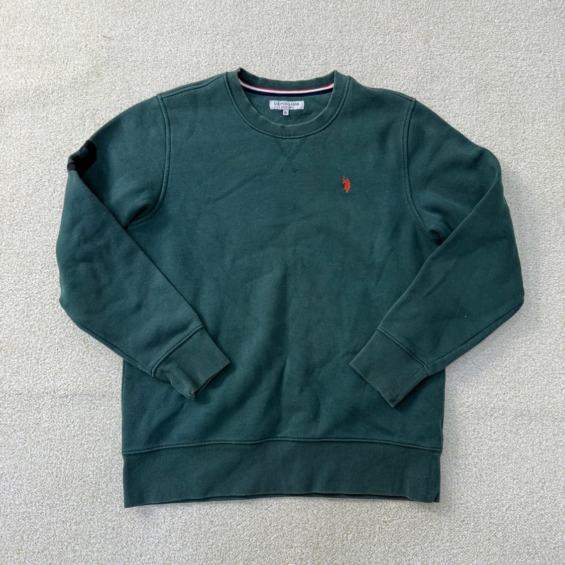 [L] US폴로에센 그린 기모 맨투맨 0112T1 상품이미지1