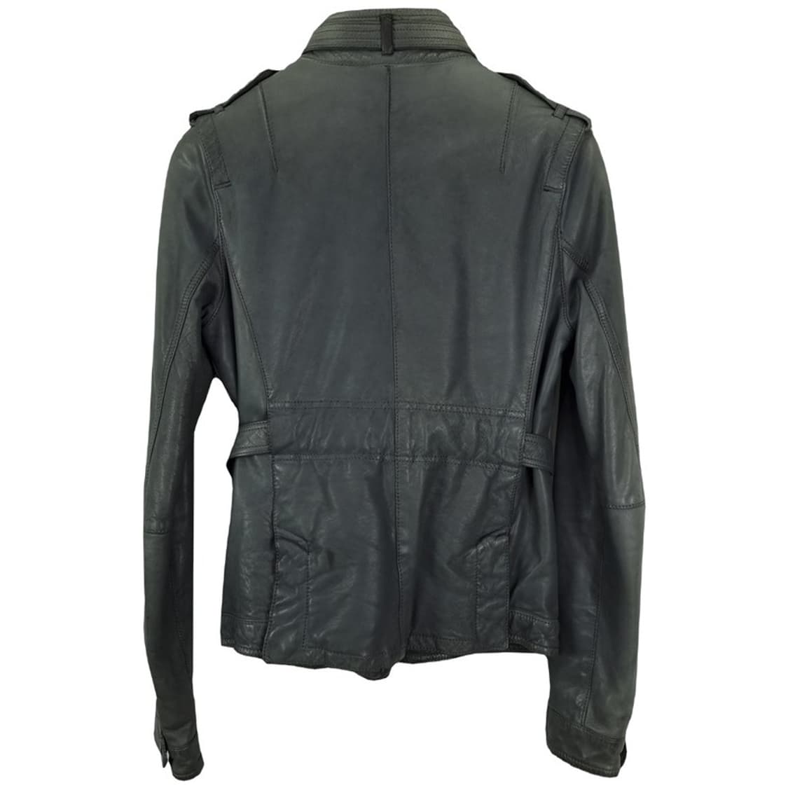 [닐바렛] 고딕 펑크 멀티 포켓 벨티드 슬림핏 레더 가죽자켓 P01399 상품이미지3