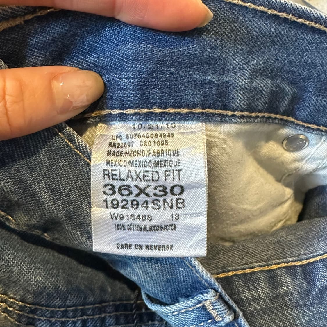 디키즈 워크 카펜터 데님 팬츠 레귤러 핏 디테일 중청 상품이미지6