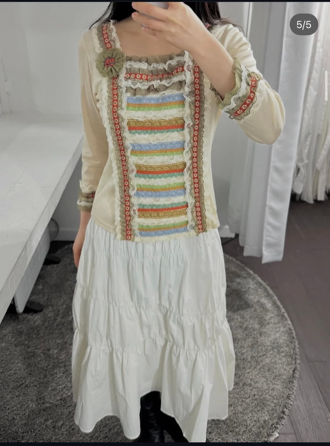 nonnondorl lace design top 상품이미지5