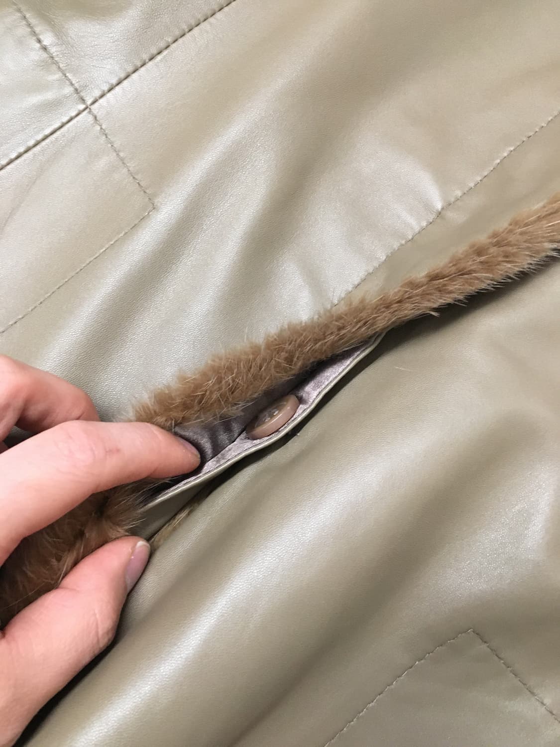 급처! 지아니 발렌티노 퍼 레더바켓 상품이미지4