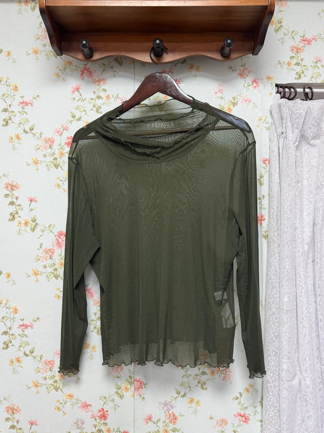 그린티 시스루 반목폴라 상품이미지1