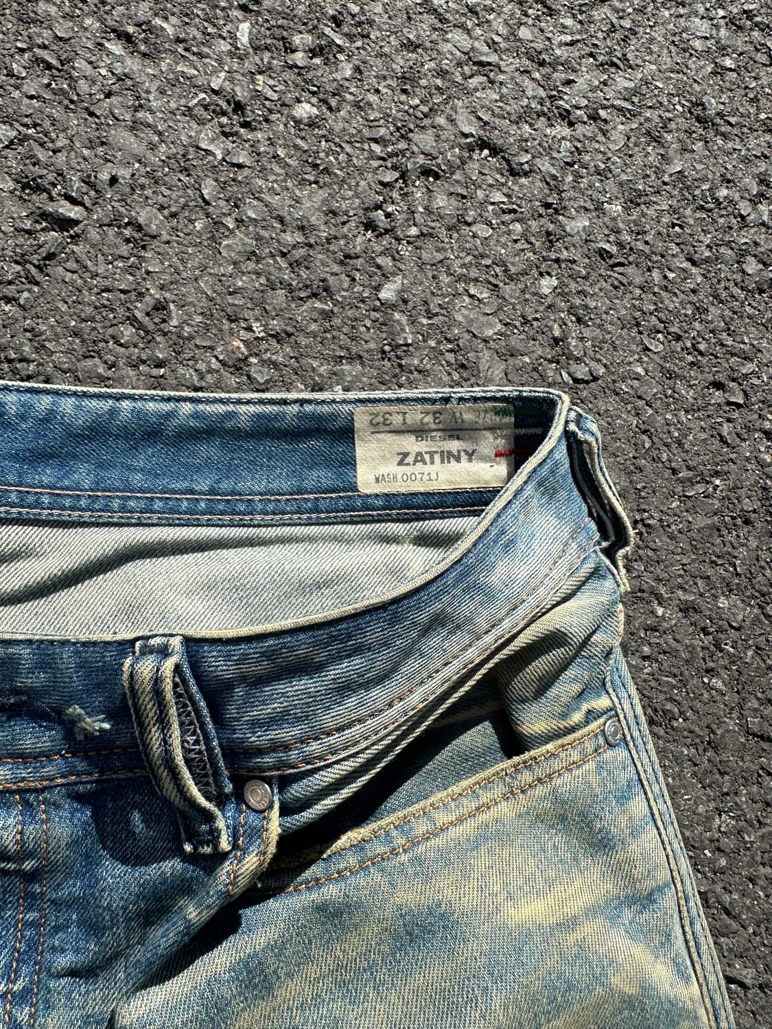 00’s Diesel zatiny repair denim pants 상품이미지6