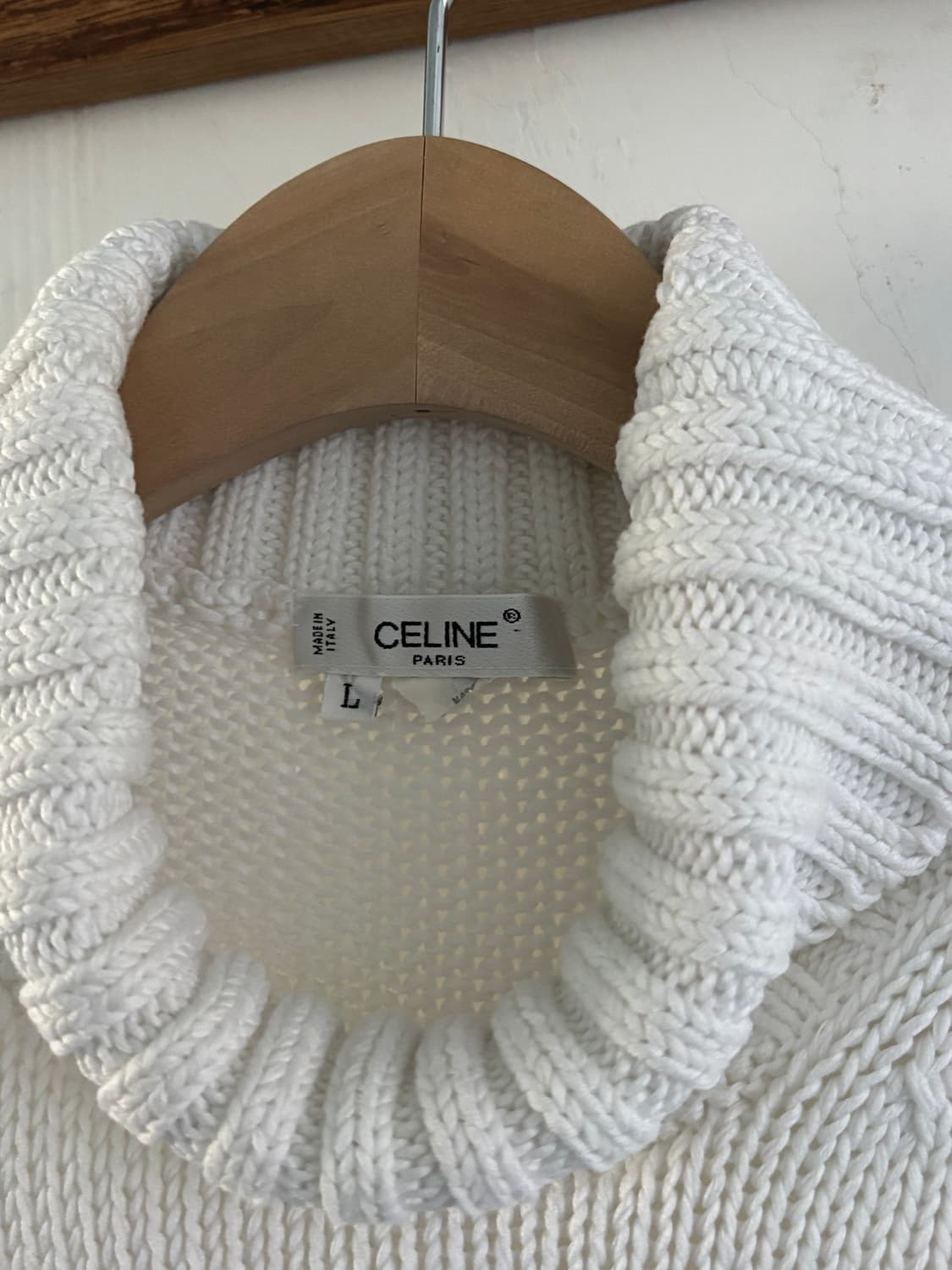 CELINE 셀린느 화이트컬러 터틀넥 슬리브리스 코튼 원피스 상품이미지7