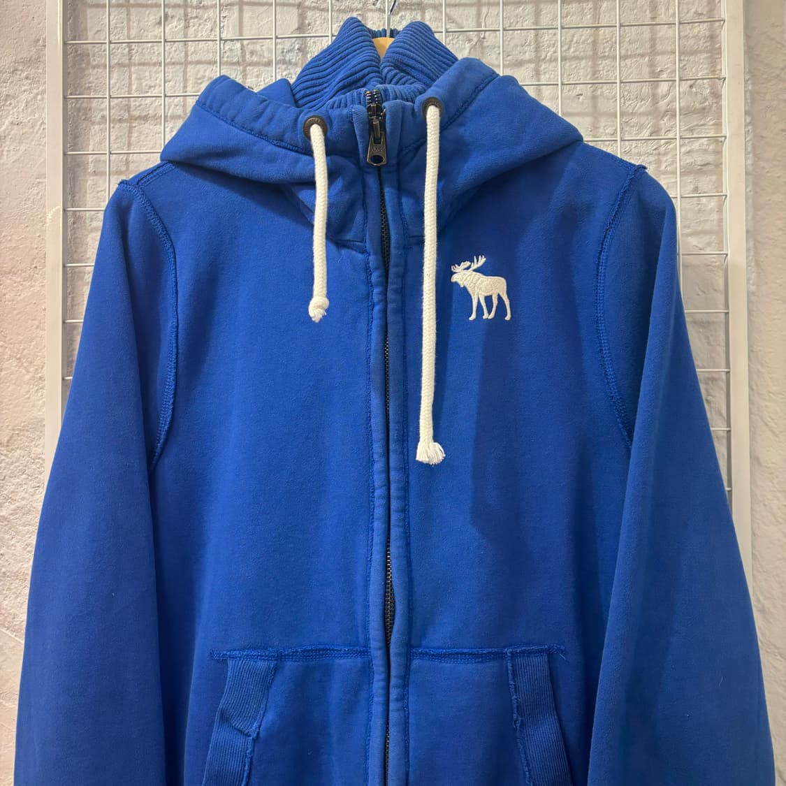 아베크롬비 y2k 빈티지 블루 헤비웨이트 후드집업 L 상품이미지3