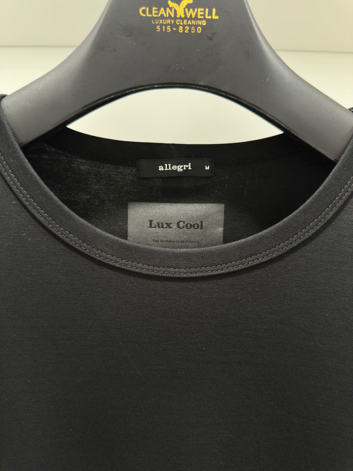 ALLEGRI 블랙《LuxCool》 세미오버 라운드 티셔츠 M 상품이미지2