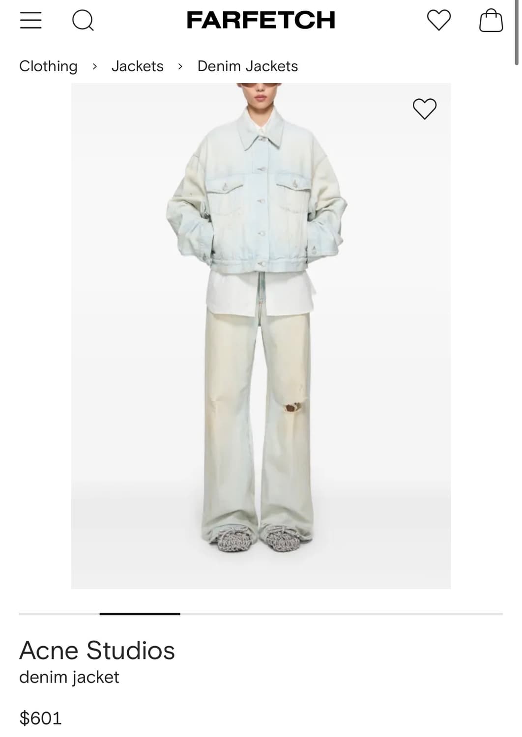 아크네스튜디오 데님 자켓 XXL 정품 상품이미지2