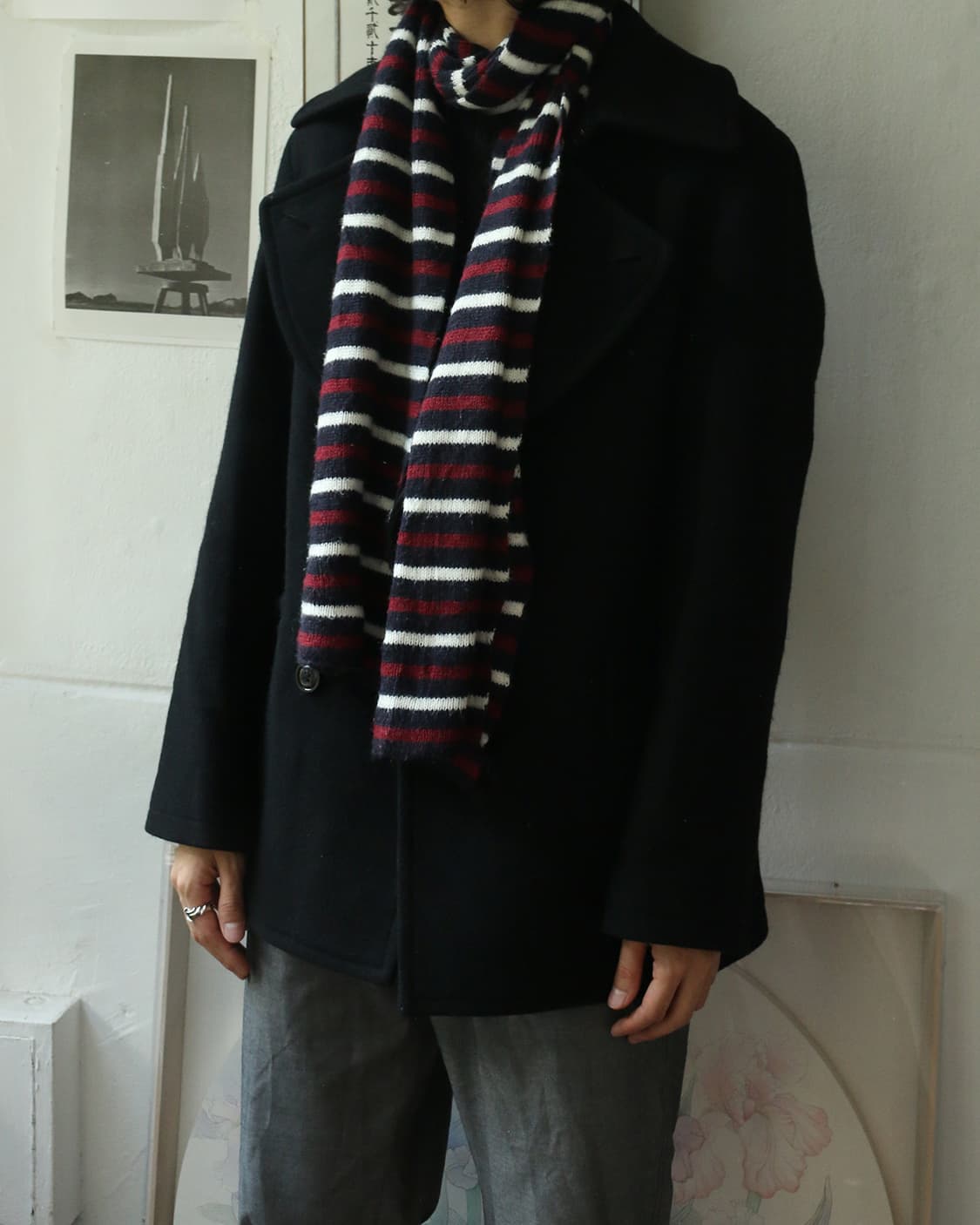 빈티지 스트라이프 목도리 상품이미지2