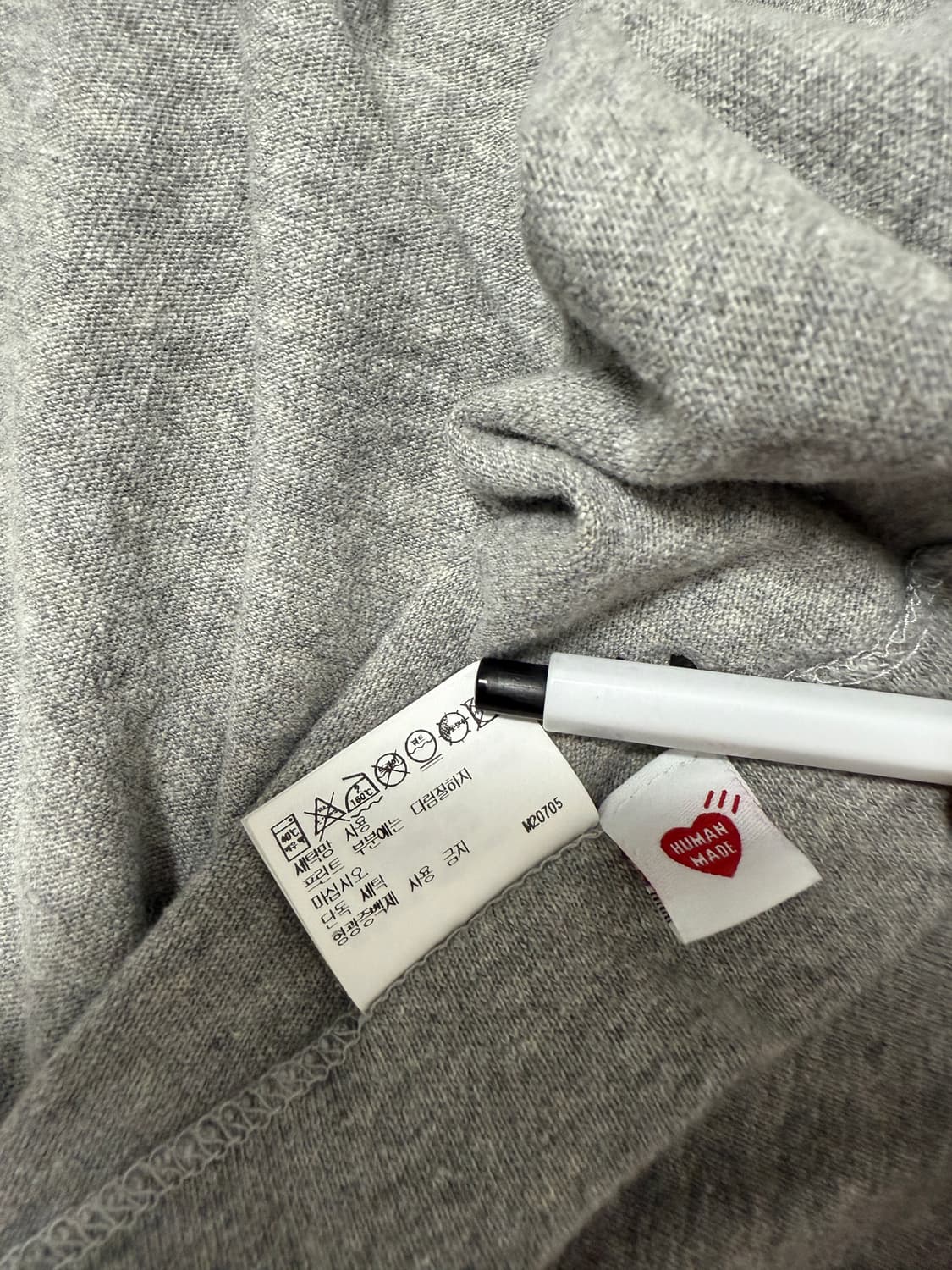 휴먼메이드 스몰 로고 티셔츠 그레이 XL 상품이미지8