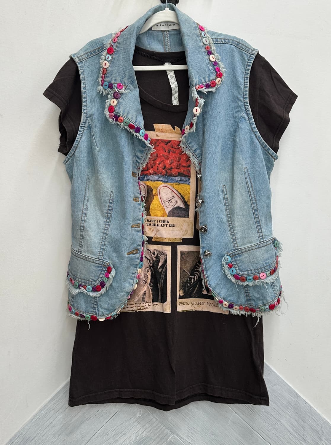 ⭐️하구미의 괴짜 버튼 베스트 코디세트⭐️데코라 일본빈티지 반팔 레이어드 상품이미지4