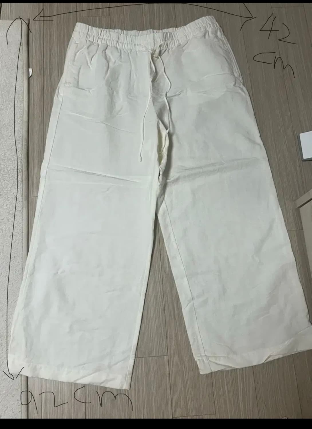 h&m 에이치엔엠 린넨 와이드 팬츠 린넨팬츠 상품이미지1