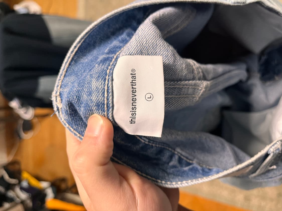 디스이즈네버댓 Web Embroidery Denim Pants 상품이미지3