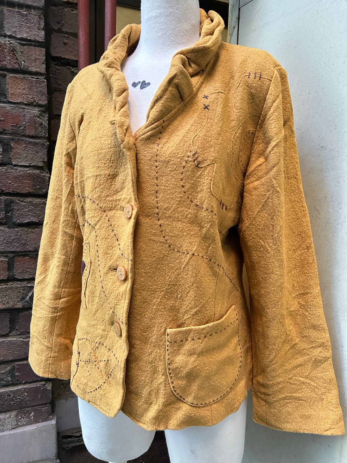 2000s JPN 니혼진 옐로우 오리엔탈 자켓 상품이미지2