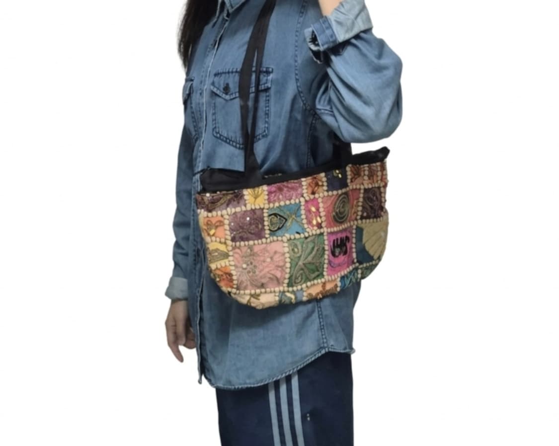 빈티지 패치워크 에스닉 숄더백/빈티지 모리걸 상품이미지1