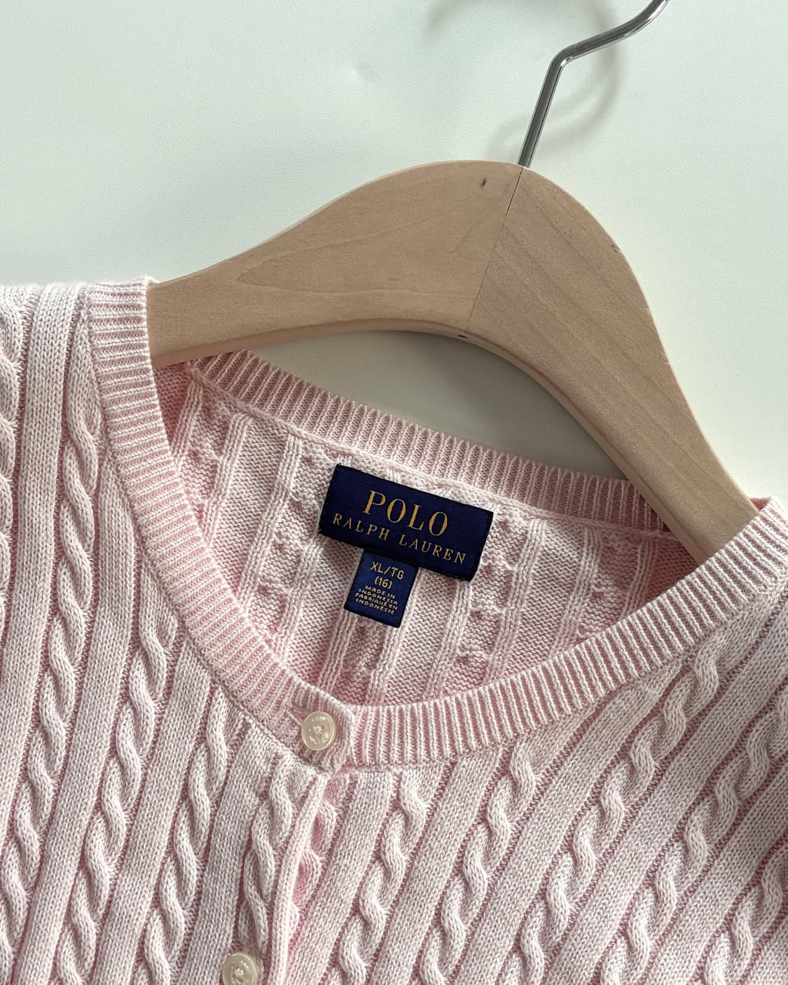 Polo 폴로 랄프로렌 걸즈 케이블 가디건 베이비핑크컬러 상품이미지7