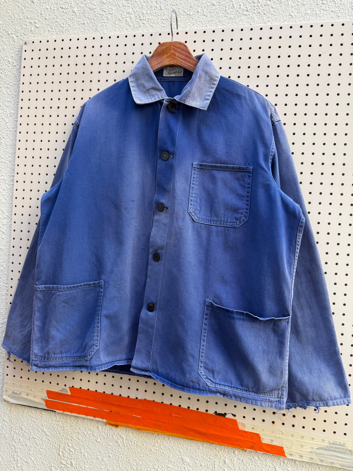 1970s HARD FADED VINTAGE WASHED 프렌치워크자켓 상품이미지5
