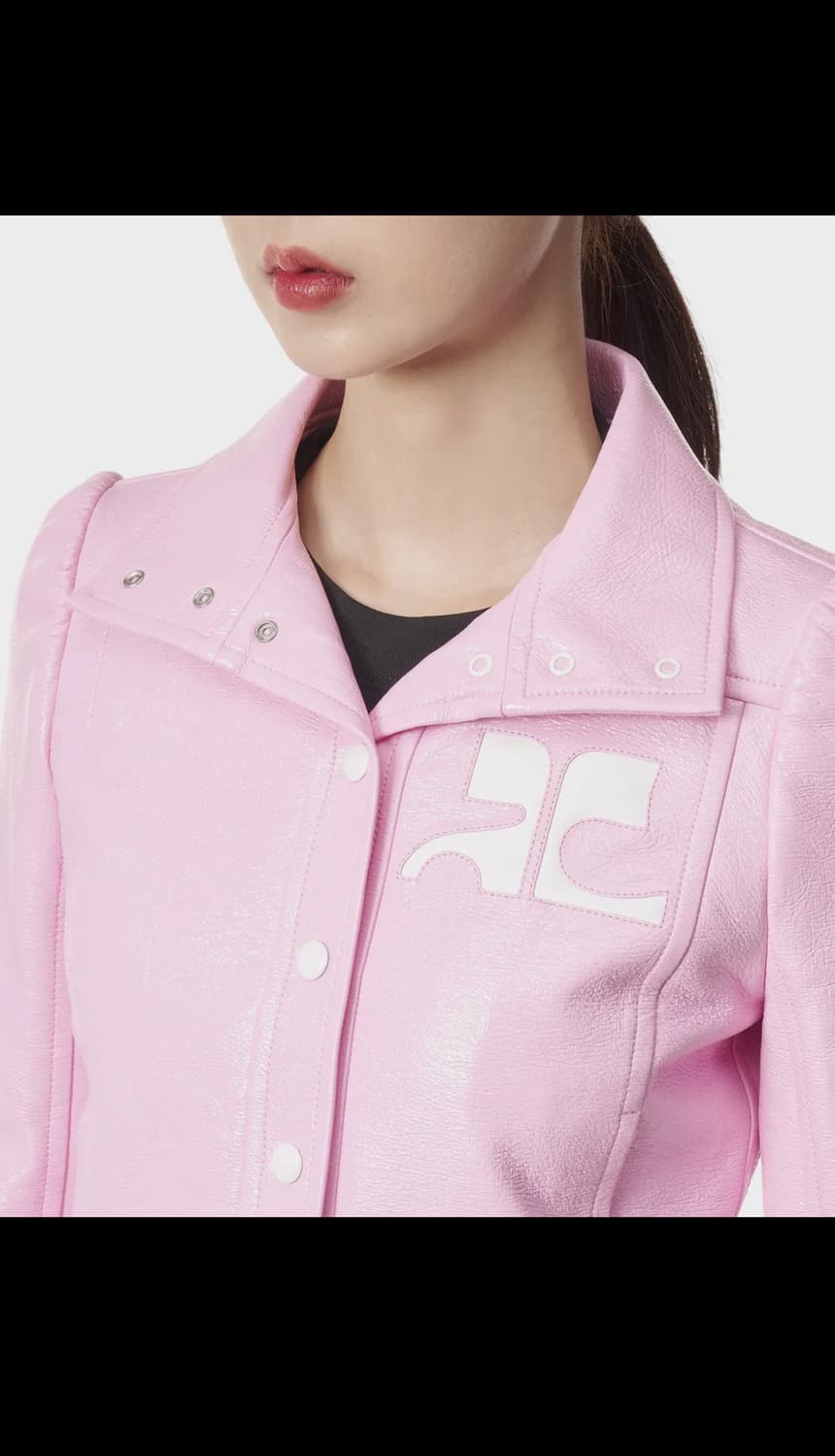 꾸레쥬 비닐 리에디션 재킷 로즈 상품이미지1
