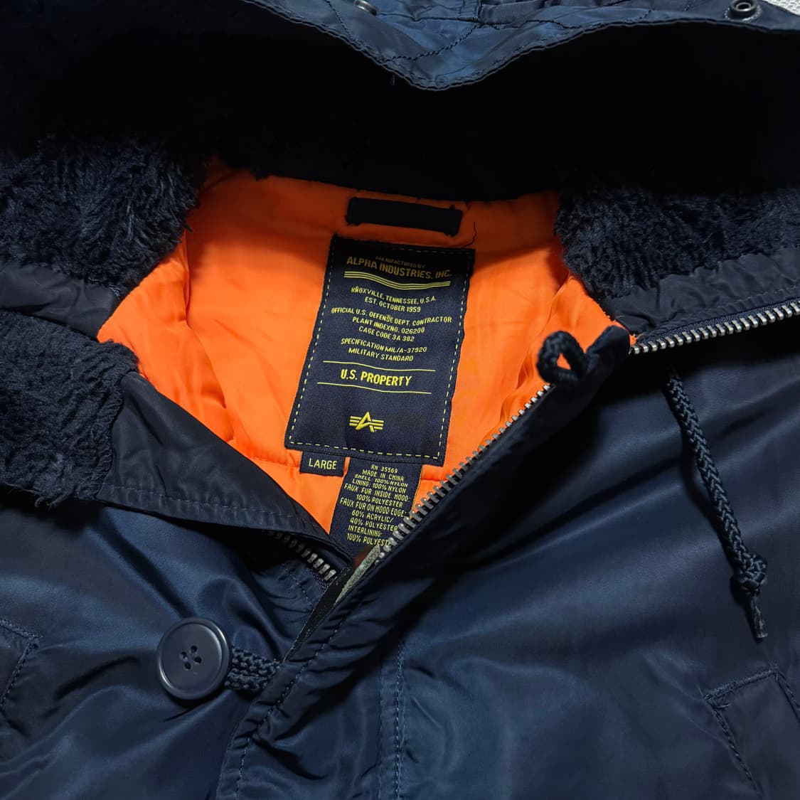 알파인더스트리 N-3B 네이비 야상 파카 상품이미지3