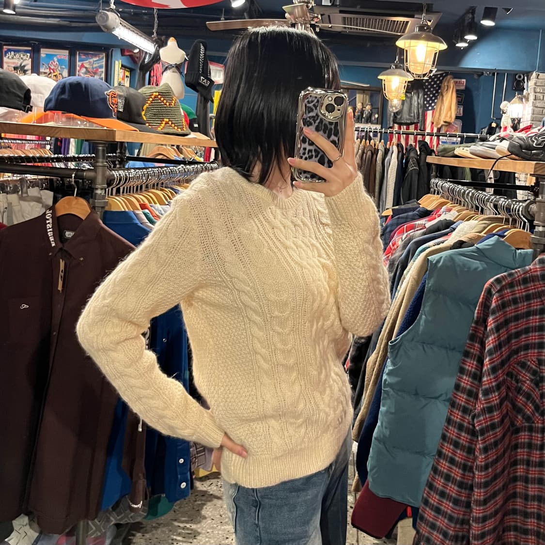 Vintage 빈티지 케이블 니트 스웨터 상품이미지3