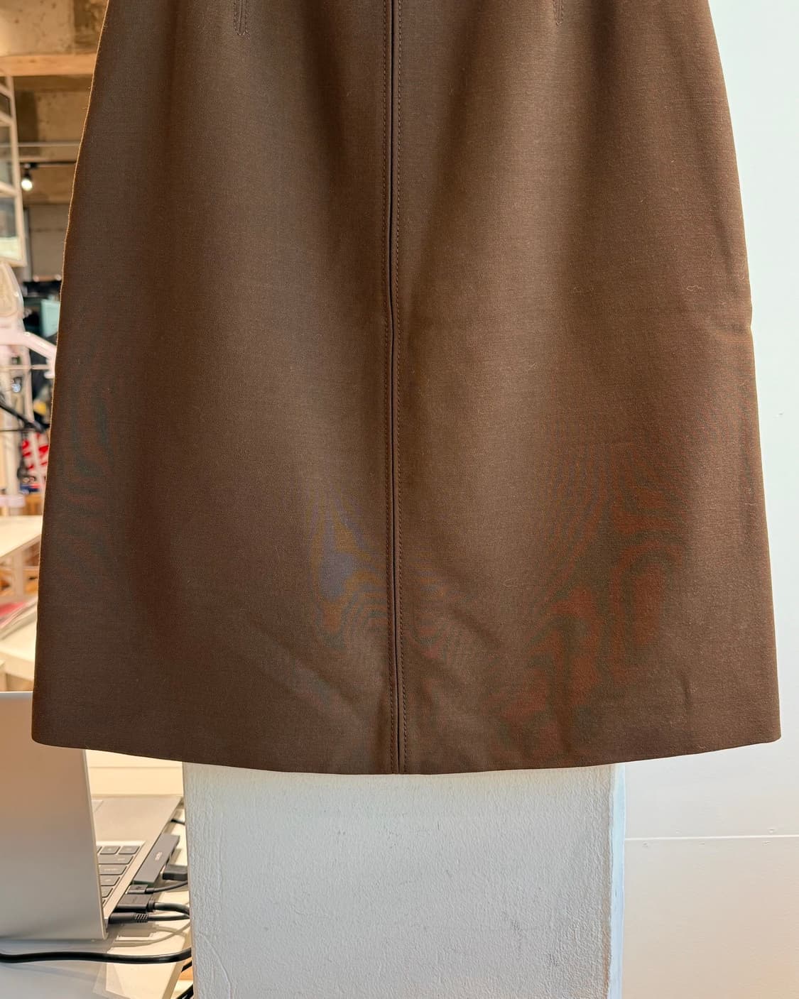 프라다 브라운 울 미디스커트 상품이미지4