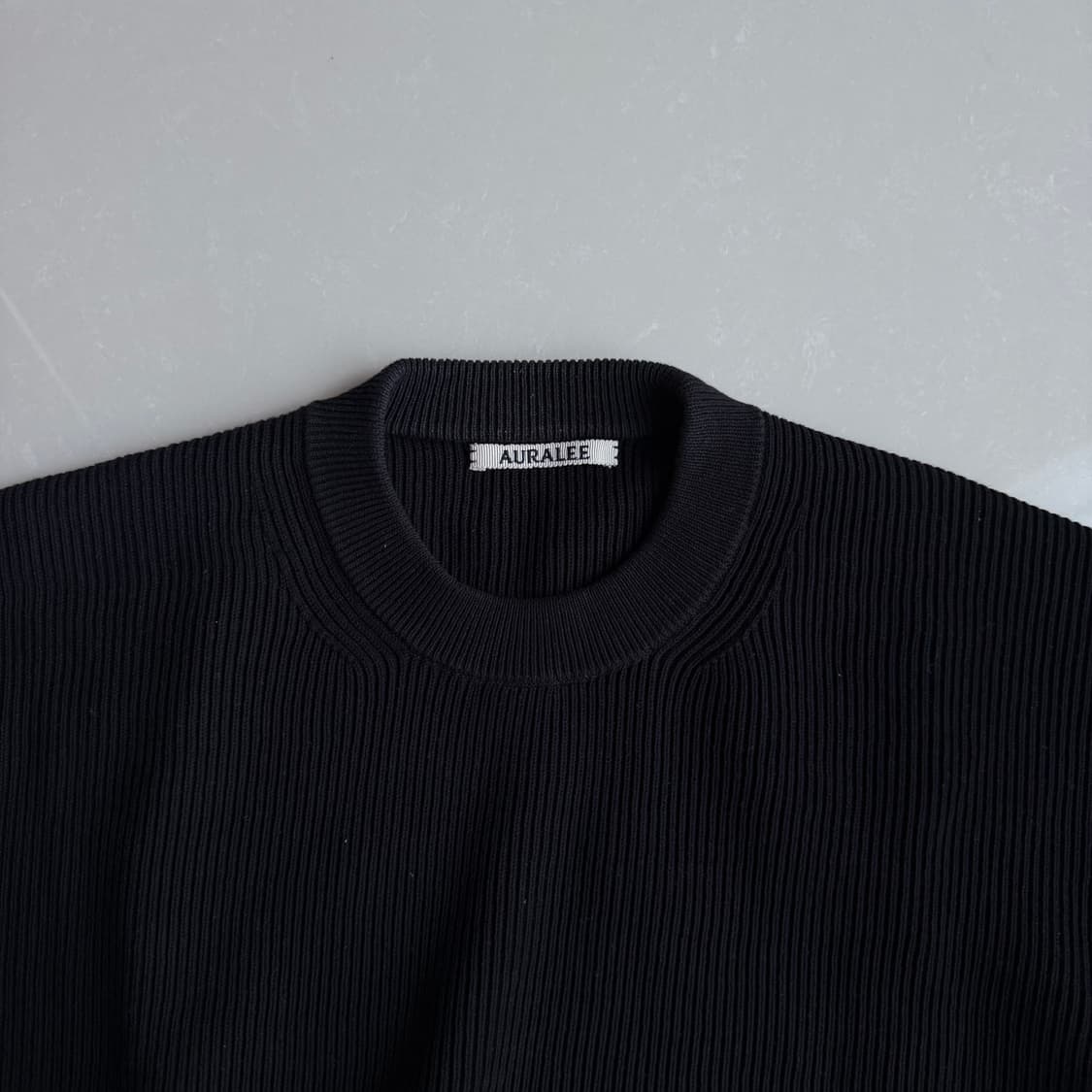 [4] 오라리 슈퍼 하드 트위스트 리브 니트 피오 블랙 상품이미지2