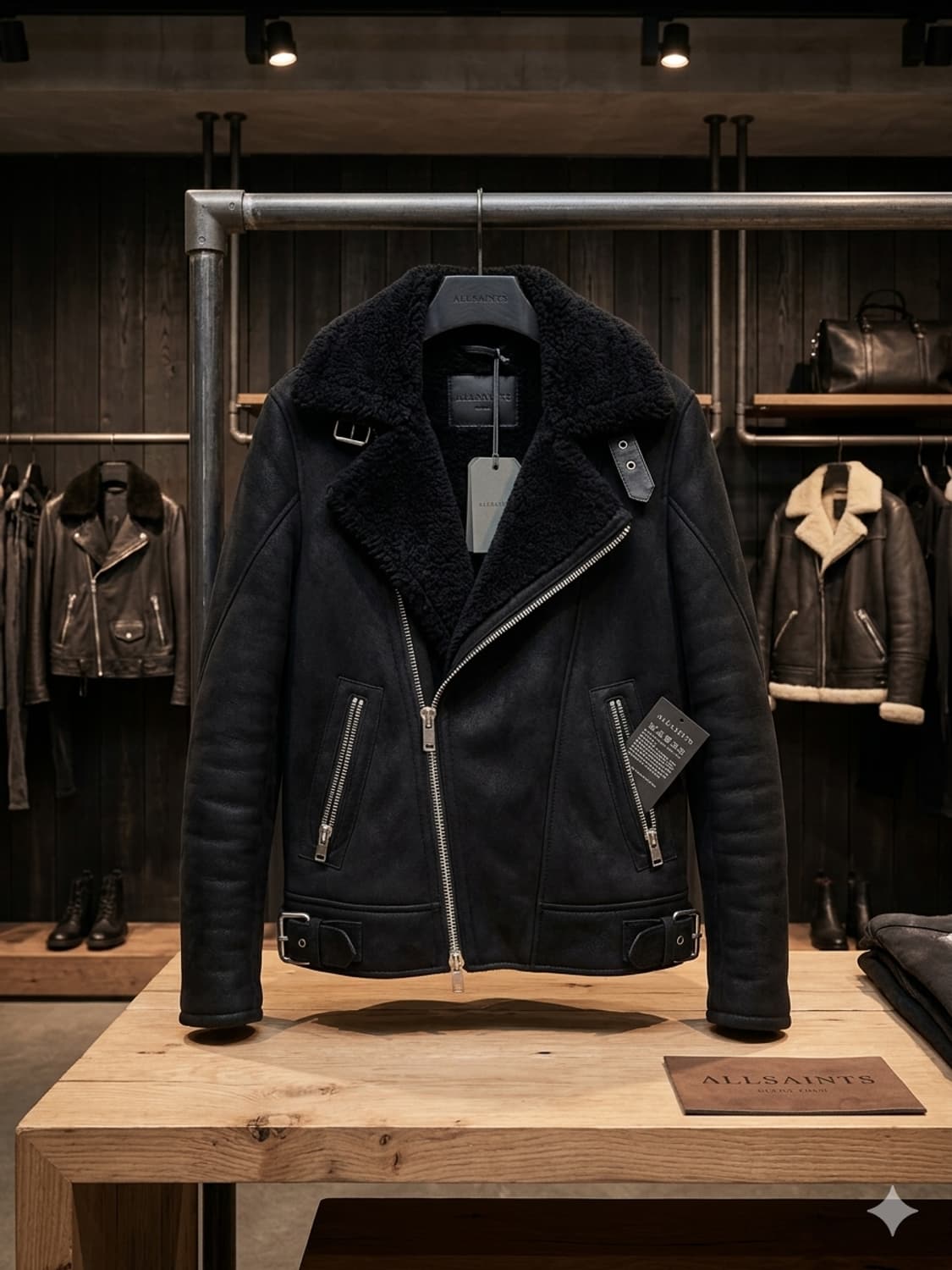 올세인츠 끝판왕 무스탕, 마이레스 시어링 자켓(100사이즈) 상품이미지2