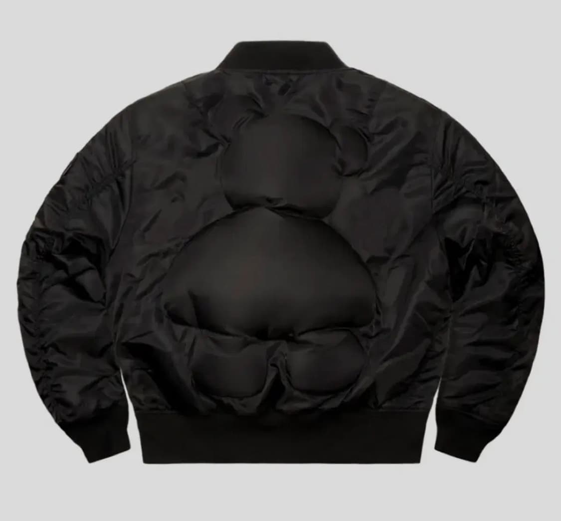 라퍼 벌키 베어 곰돌이 MA-1 항공점퍼 블랙 핑크 상품이미지1