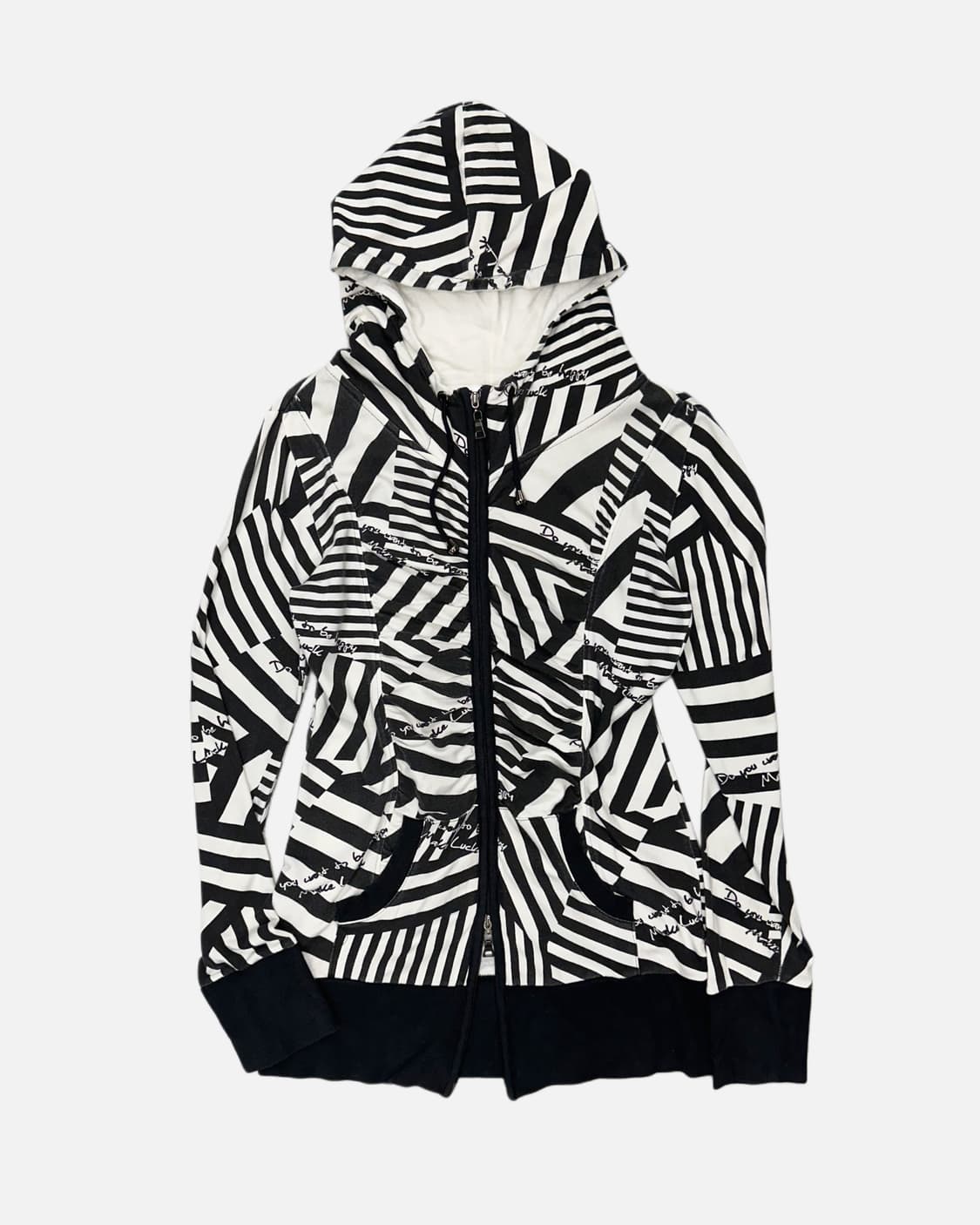 DOSCH stripe shirring hood zip-up 상품이미지1