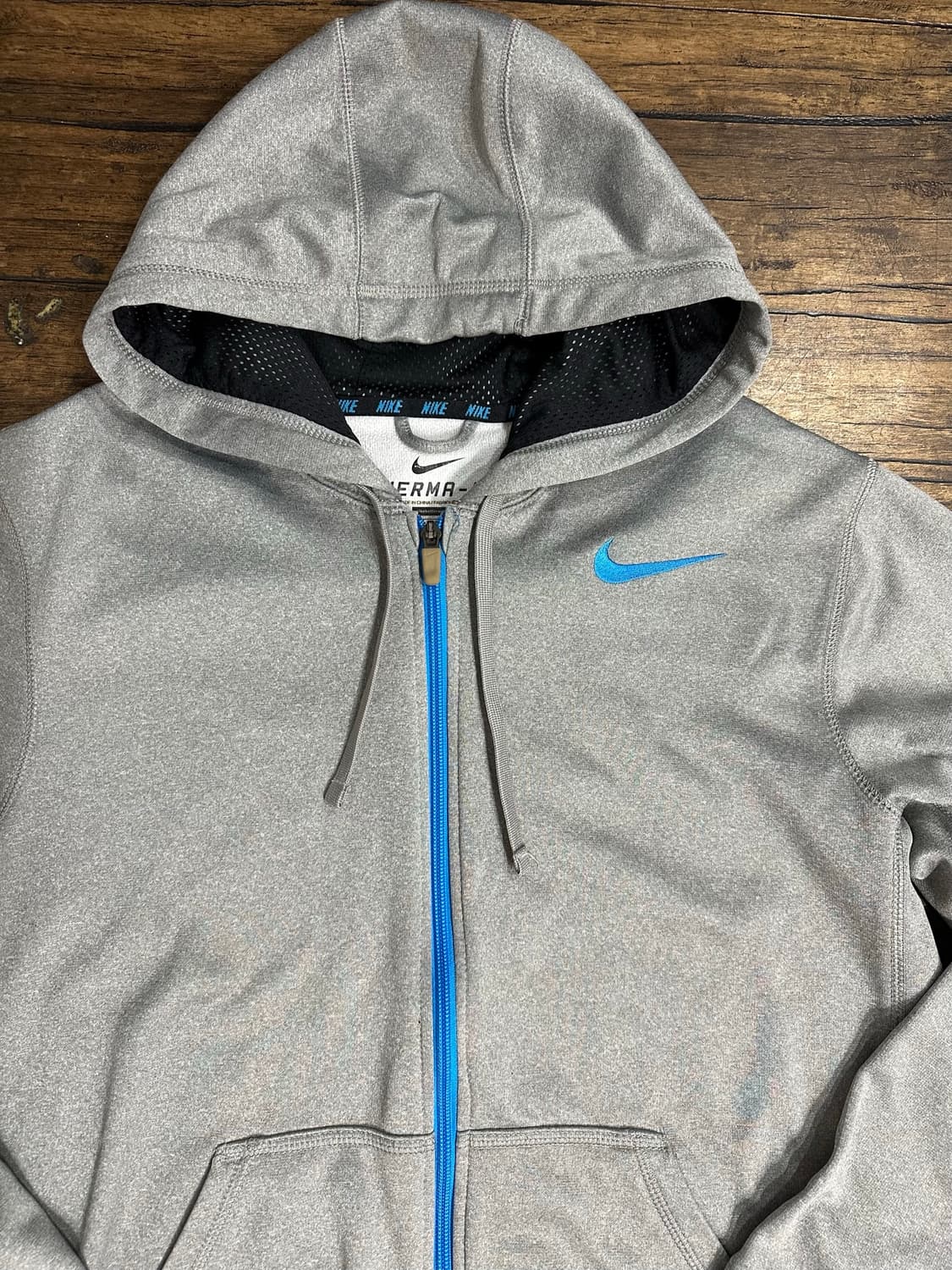 나이키 NIKE THERMA-FIT 기모 후드집업 95 M 그레이 상품이미지3