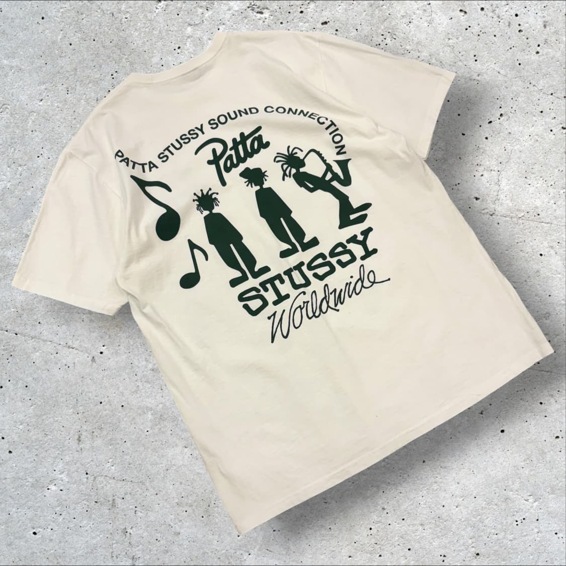 [L] 스투시 Stussy 파타 Patta 반팔 티셔츠 화이트 D433 상품이미지1