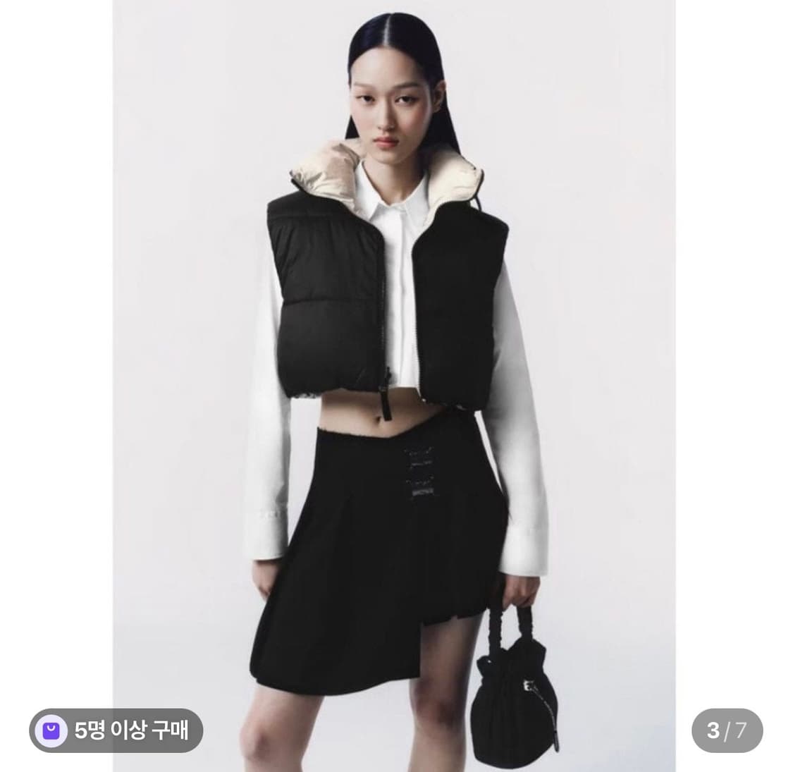 자라 양면 패딩 조끼 리버시블 크롭 상품이미지5