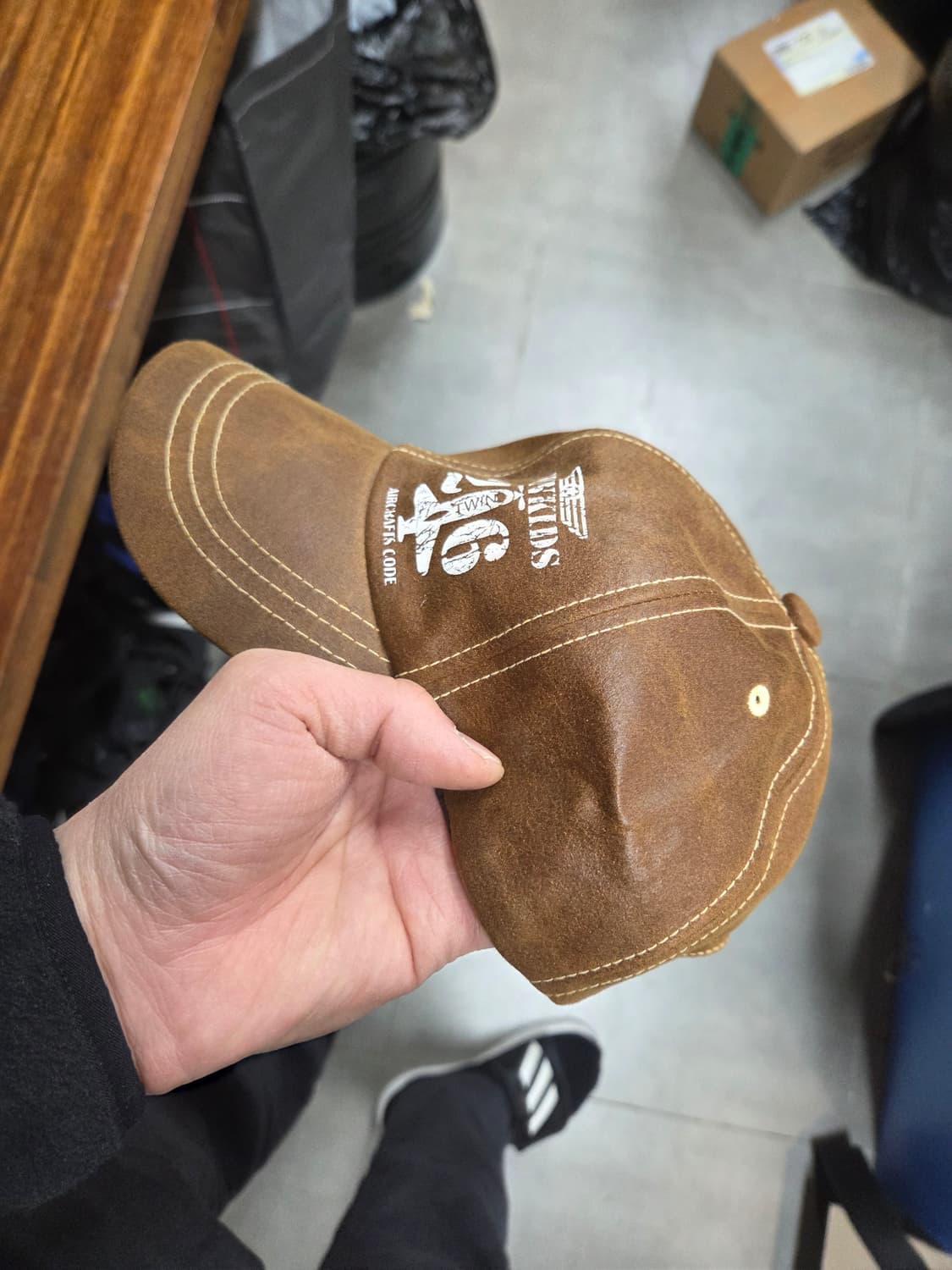 트윈키즈 페이크레더 스티치 항공모자 52cm 상품이미지8