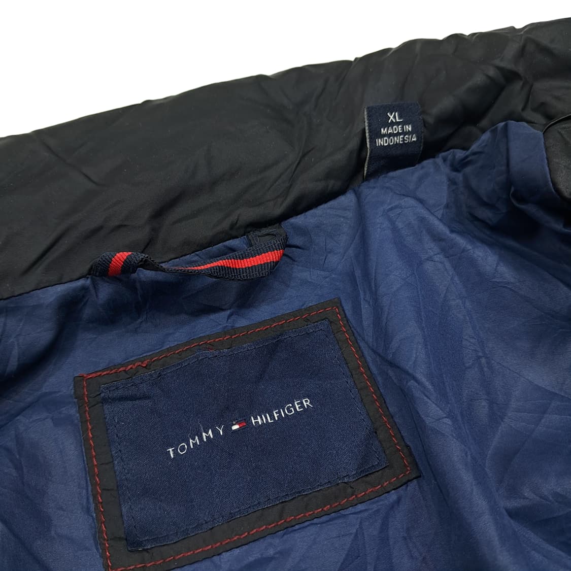 CL399 XL 타미힐피거 90s 나일론 퀼팅 블랙 자켓 아우터 상품이미지5