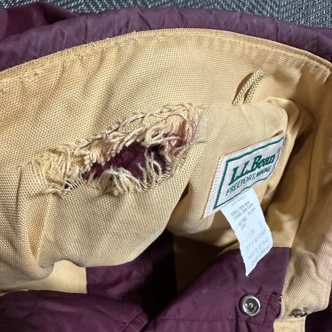 80s LL Bean 버건디 코치자켓 상품이미지7